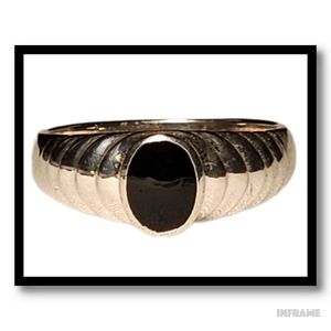 Sterling Silver Black Onyx Vintage Ring